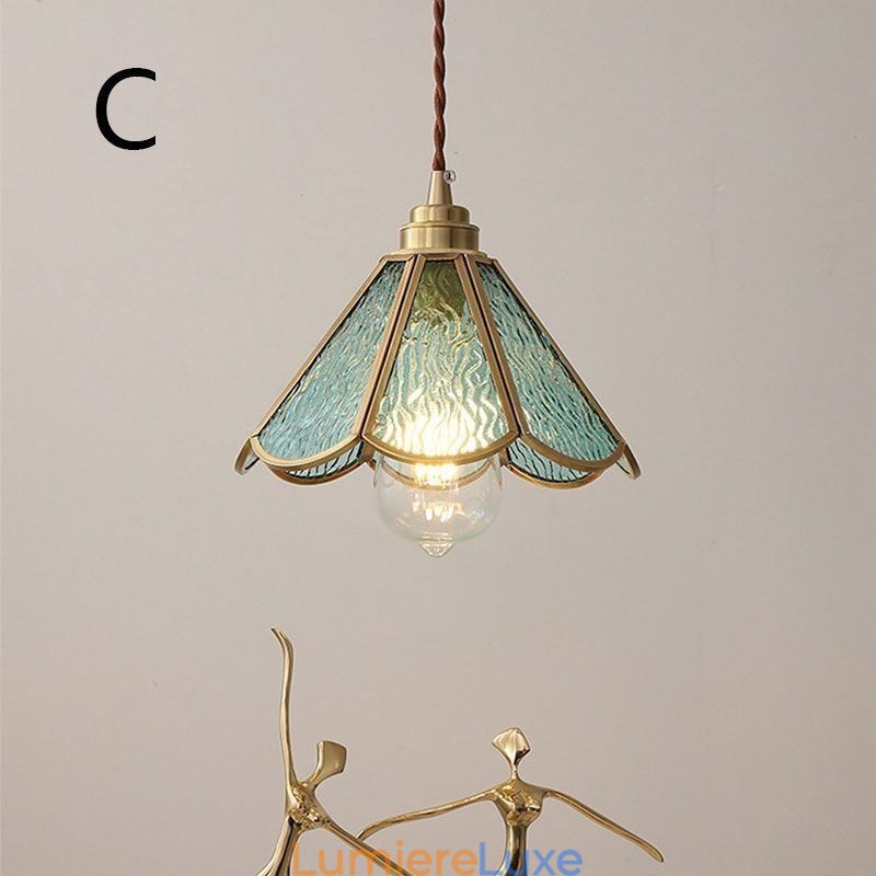 Mini suspension en verre, plafonnier en verre simple et moderne