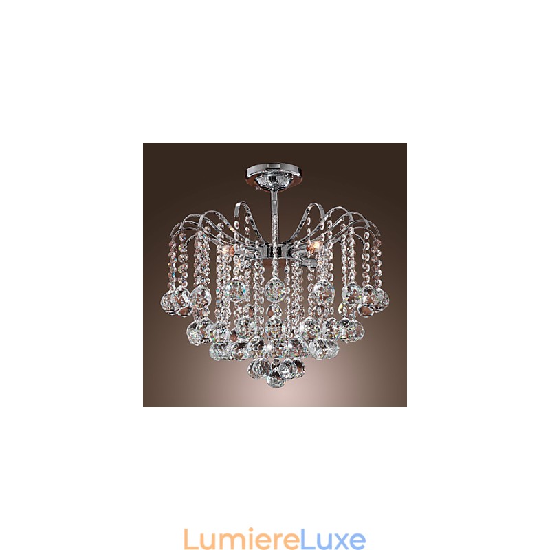 Lustre en métal peint en cristal contemporain moderne