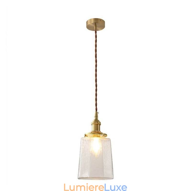 Plafonnier décoratif suspendu en verre minimaliste moderne