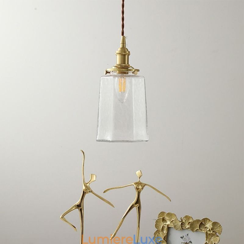Plafonnier décoratif suspendu en verre minimaliste moderne
