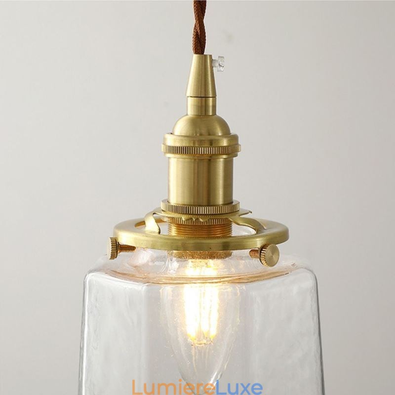 Plafonnier décoratif suspendu en verre minimaliste moderne