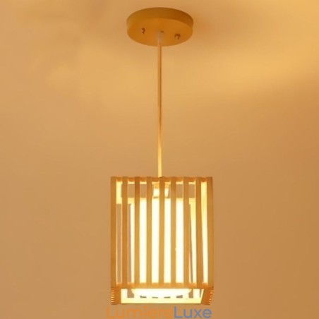 Suspension cage en bois minimaliste Suspension cage en bois minimaliste