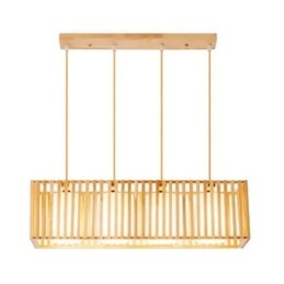 Suspension cage en bois minimaliste