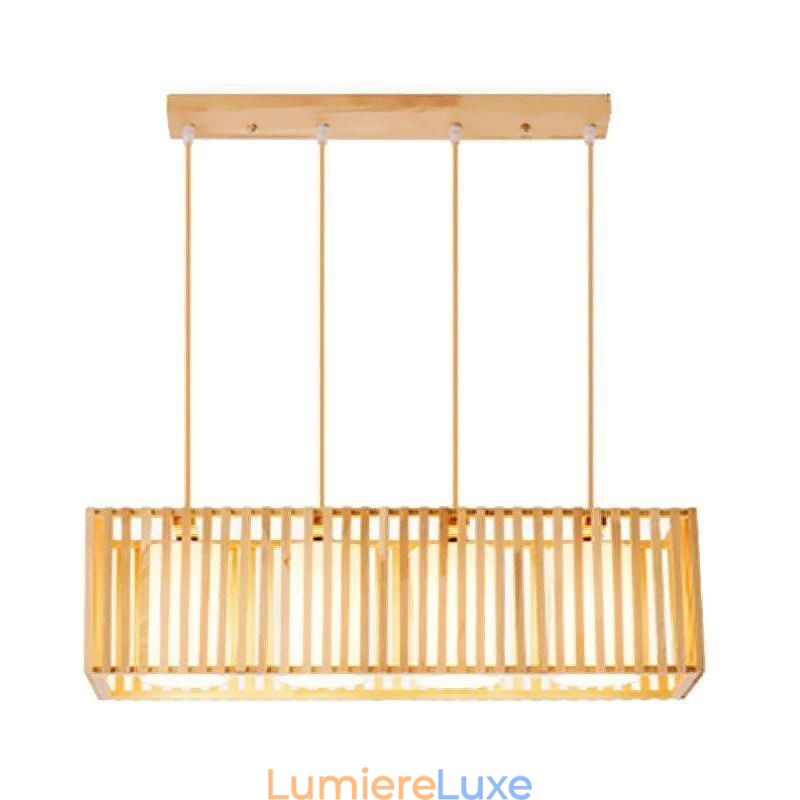 Suspension cage en bois minimaliste