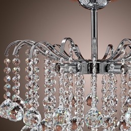 Lustre en métal peint en cristal contemporain moderne