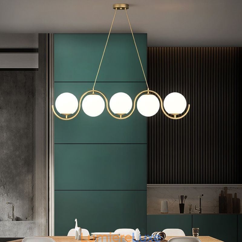 Luminaire suspendu moderne en forme de globe en verre, luminaire minimaliste