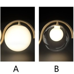 Luminaire suspendu moderne en forme de globe en verre, luminaire minimaliste