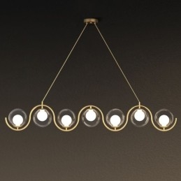 Luminaire suspendu moderne en forme de globe en verre, luminaire minimaliste