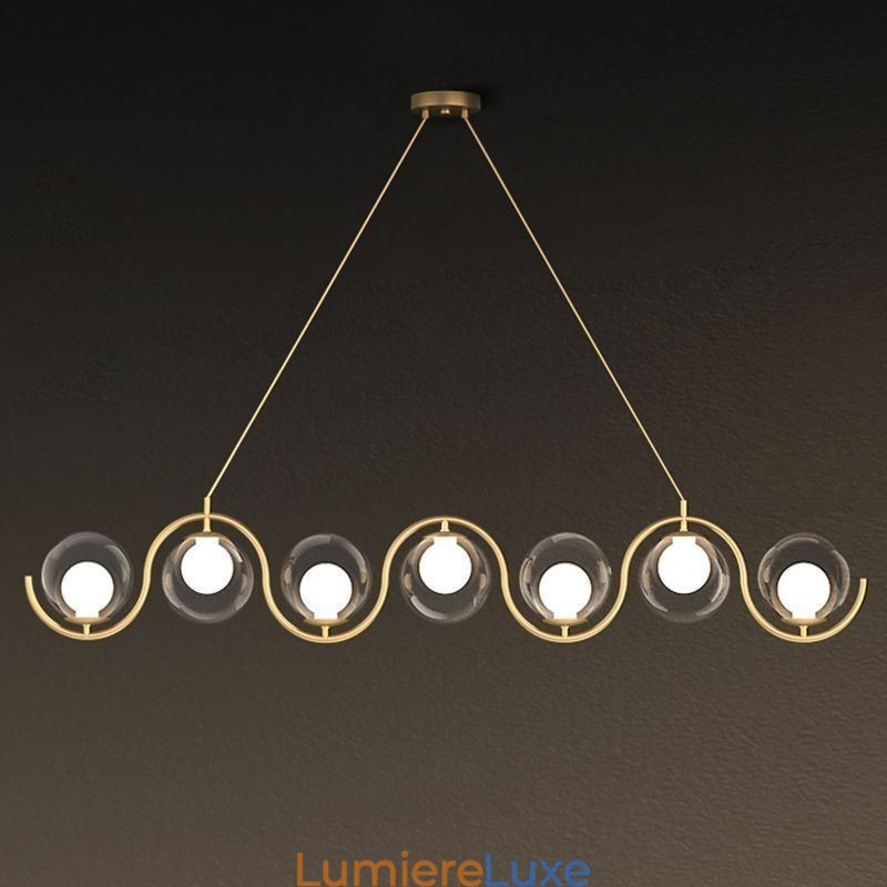 Luminaire suspendu moderne en forme de globe en verre, luminaire minimaliste
