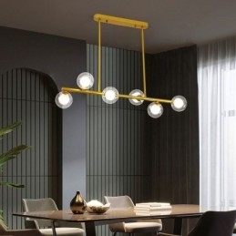 Lustre globe en verre de type horizontal