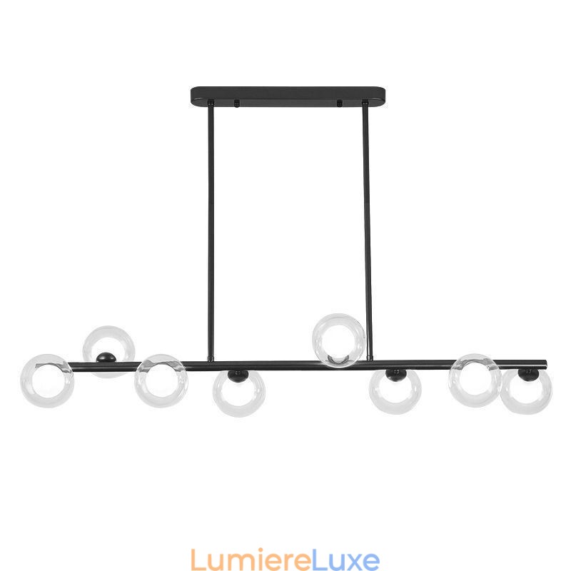 Lustre globe en verre de type horizontal