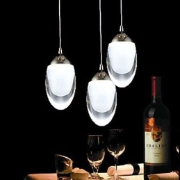 Lustre suspendu en verre chromé moderne, contemporain, traditionnel, classique et campagnard