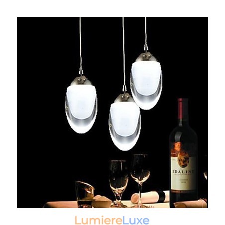 Lustre suspendu en verre chromé moderne, contemporain, traditionnel, classique et campagnard Lustre suspendu en verre chromé moderne, contemporain, traditionnel, classique et campagnard