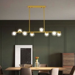 Lustre globe en verre de type horizontal