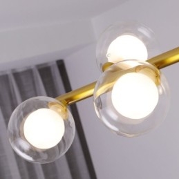 Lustre globe en verre de type horizontal