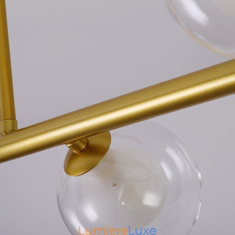 Lustre globe en verre de type horizontal