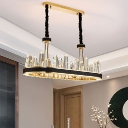 Suspension contemporaine en cristal Plafonnier en cristal