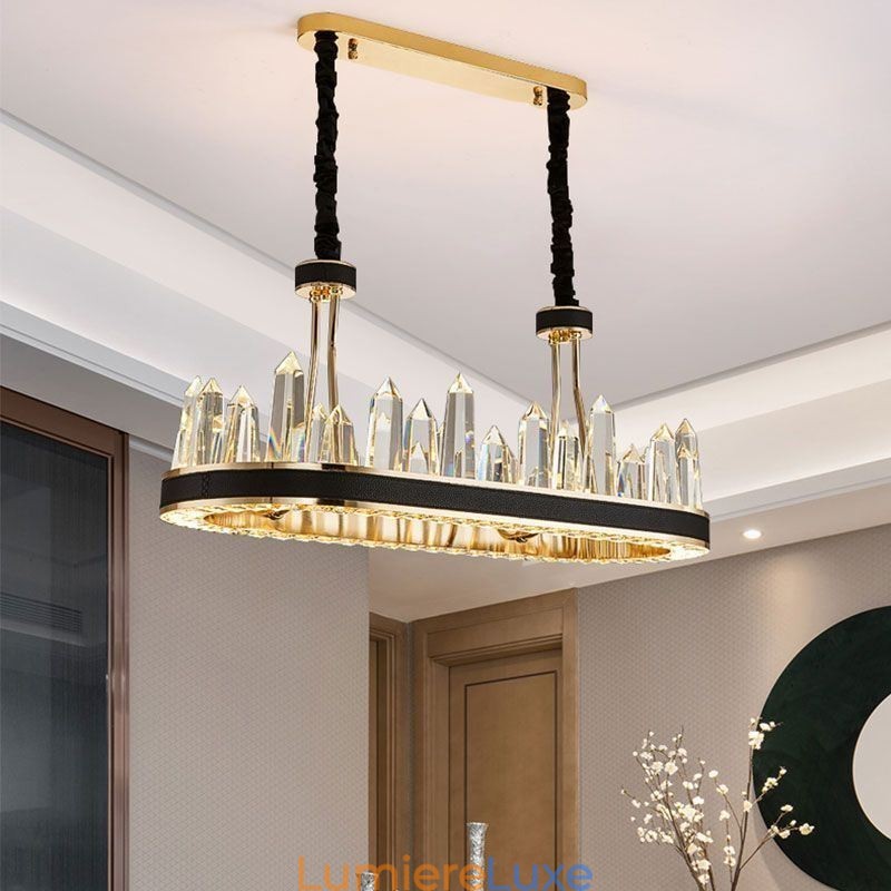 Suspension contemporaine en cristal Plafonnier en cristal