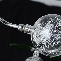 Lustre 6 lumières Country Aluminium Verre Chrome