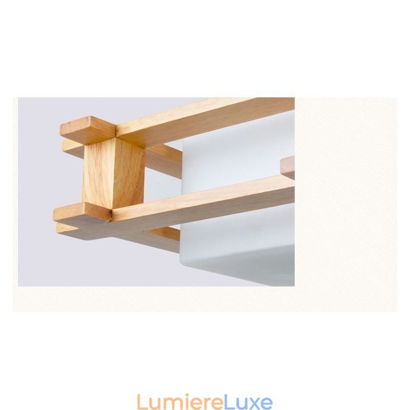 Lampe suspendue créative à 3 lumières en chêne, plafonnier décoratif en bois pour café