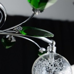 Lustre 6 lumières Country Aluminium Verre Chrome