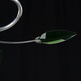 Lustre 6 lumières Country Aluminium Verre Chrome
