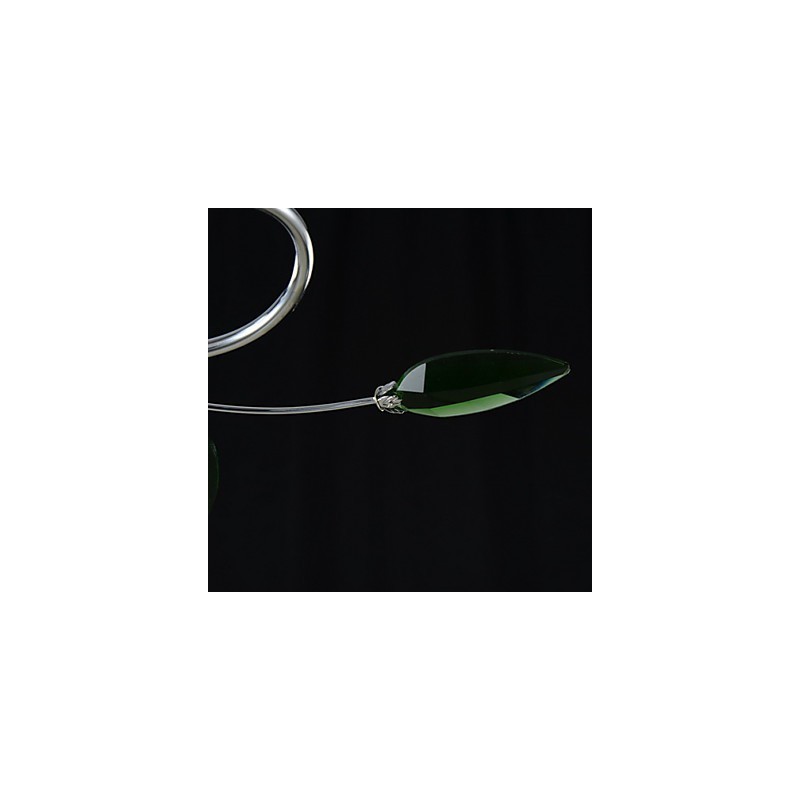 Lustre 6 lumières Country Aluminium Verre Chrome
