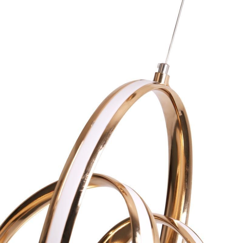 Lampe suspendue minimaliste moderne, luminaire circulaire unique en forme d'îlot