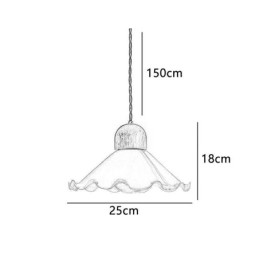 Lampe suspendue moderne en verre et dentelle à tête unique