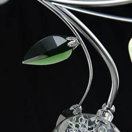 Lustre 6 lumières Country Aluminium Verre Chrome