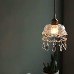 Élégante suspension en verre à tête unique, mini suspension