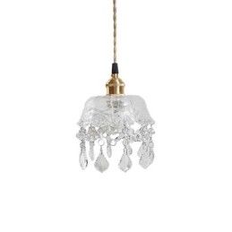 Élégante suspension en verre à tête unique, mini suspension