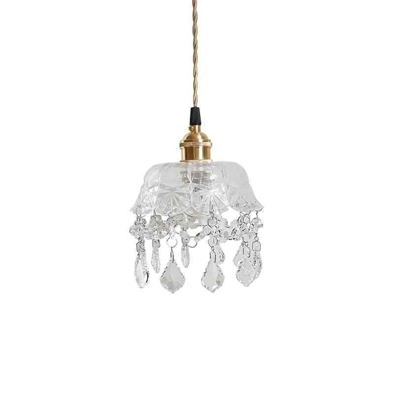 Élégante suspension en verre à tête unique, mini suspension