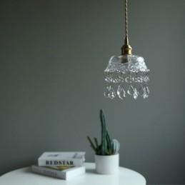 Élégante suspension en verre à tête unique, mini suspension