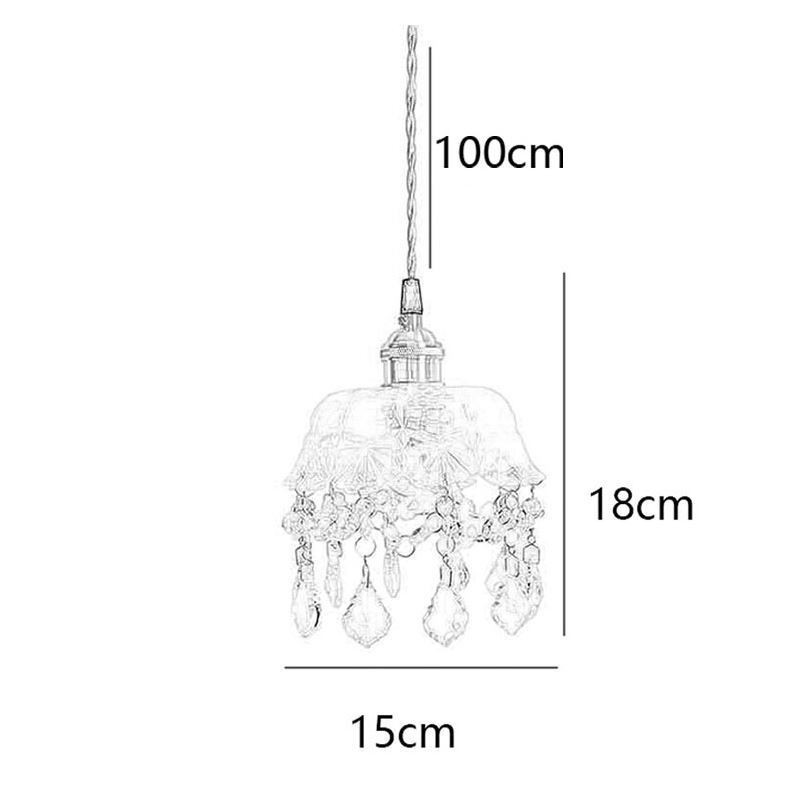 Élégante suspension en verre à tête unique, mini suspension