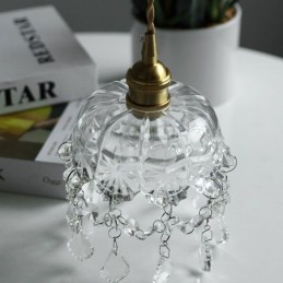 Élégante suspension en verre à tête unique, mini suspension
