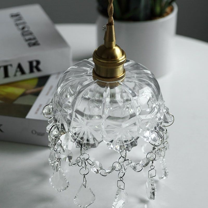 Élégante suspension en verre à tête unique, mini suspension