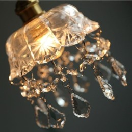 Élégante suspension en verre à tête unique, mini suspension