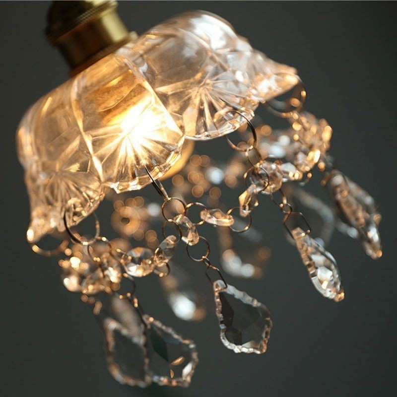 Élégante suspension en verre à tête unique, mini suspension