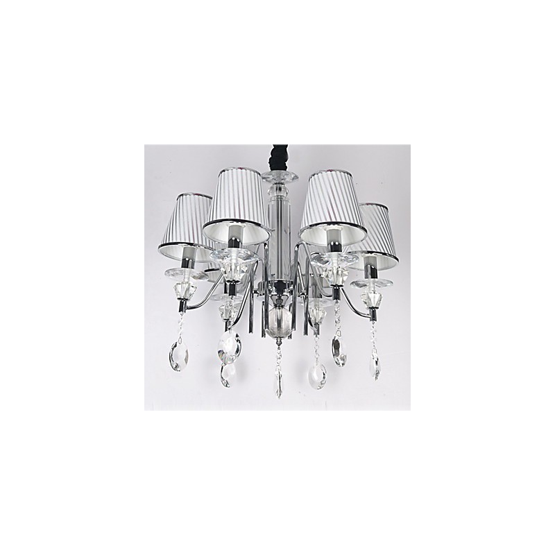 Lustre moderne contemporain en cristal électroplaqué