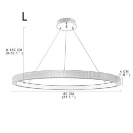 Lampe à suspension en anneau, luminaire minimaliste en acrylique