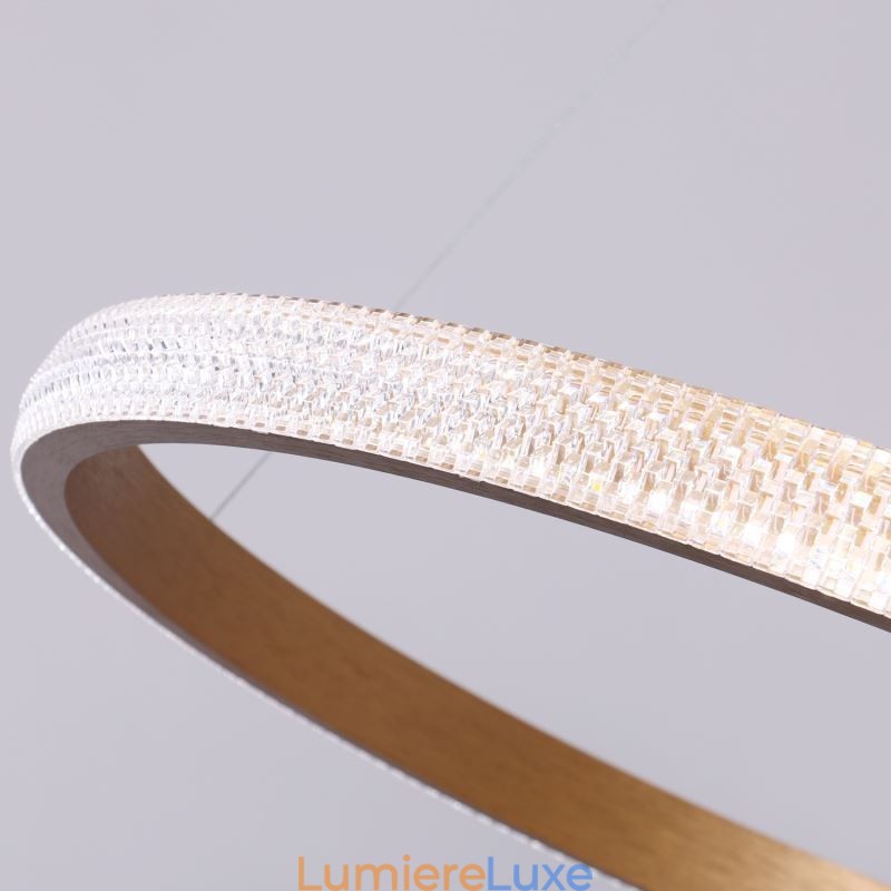 Lampe à suspension en anneau, luminaire minimaliste en acrylique