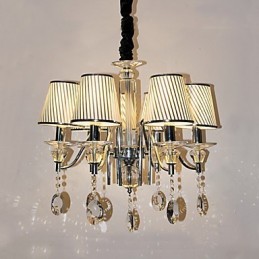 Lustre moderne contemporain en cristal électroplaqué