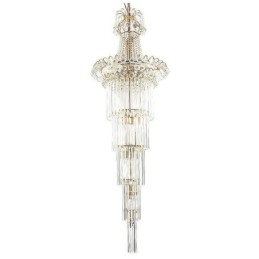 Élégant lustre en cristal à long pendentif