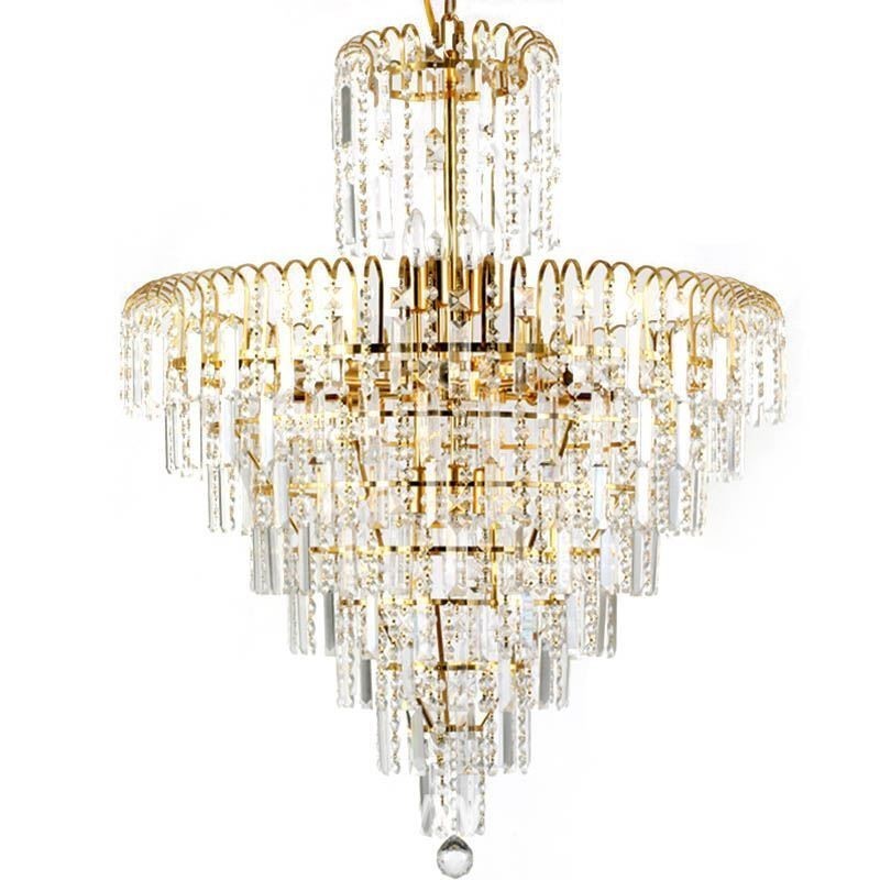 Lustre conique moderne et élégant en cristal