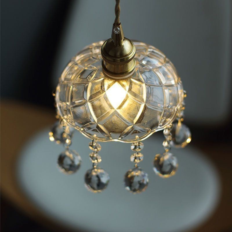 Mini suspension moderne en verre, luminaire décoratif à 1 lumière