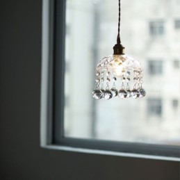 Mini suspension moderne en verre, luminaire décoratif à 1 lumière