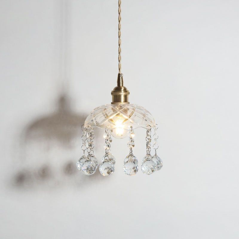 Mini suspension moderne en verre, luminaire décoratif à 1 lumière