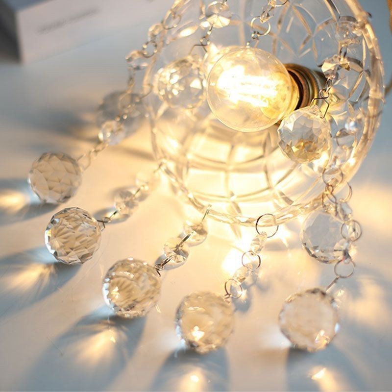 Mini suspension moderne en verre, luminaire décoratif à 1 lumière