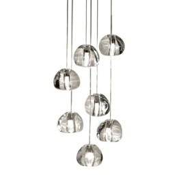 Suspension moderne en cristal avec abat-jour en cristal unique pour escalier duplex